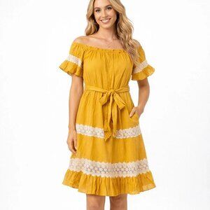 Hayden LA Lace Off-Shoulder Dress NWT Medium